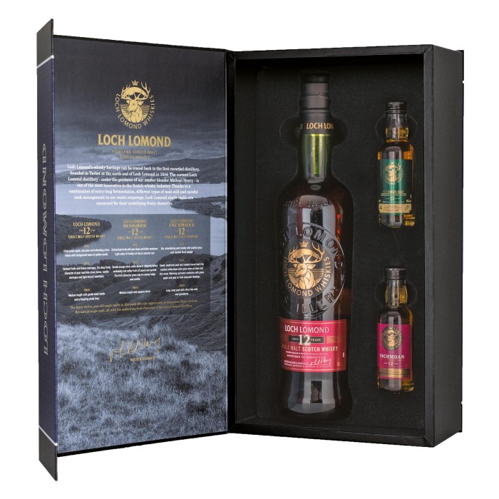 Loch Lomond 12 Year Old Gift Pack with miniatures