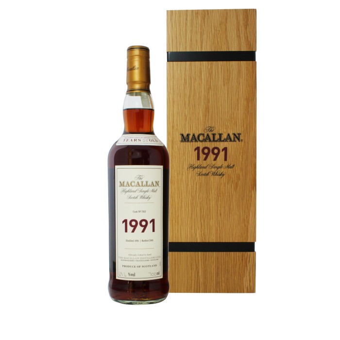 Macallan 1991 25 Year Old Fine & Rare #7021