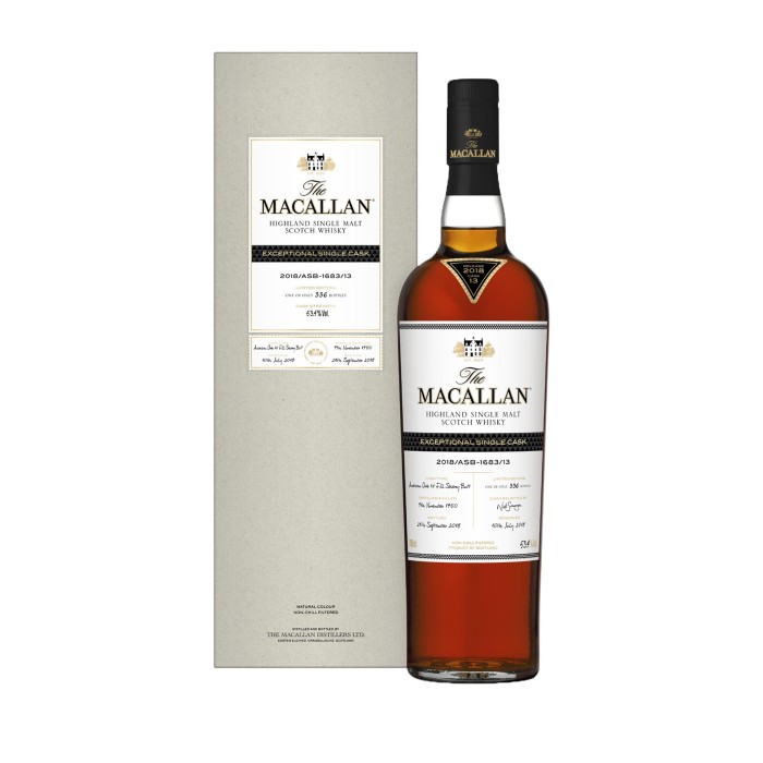 Macallan Exceptional Single Cask 1950 with case