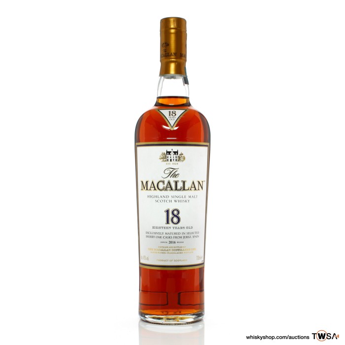 Macallan 18 Year Old Sherry Oak 2016 Release 