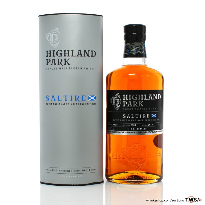 Highland Park 2004 13 Year Old Single Cask #6520 Saltire David Coulthard Single Cask Edition No.1