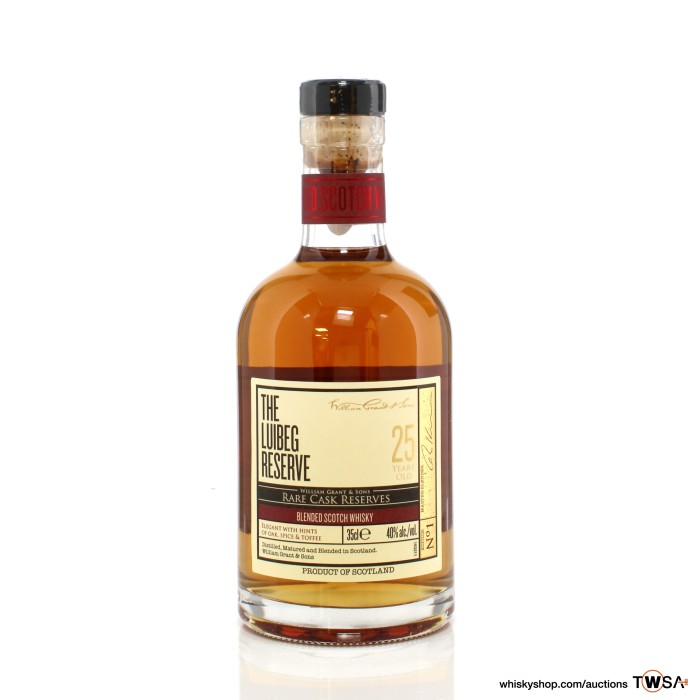 Rare Cask Reserves 25 Year Old The Luibeg Reserve