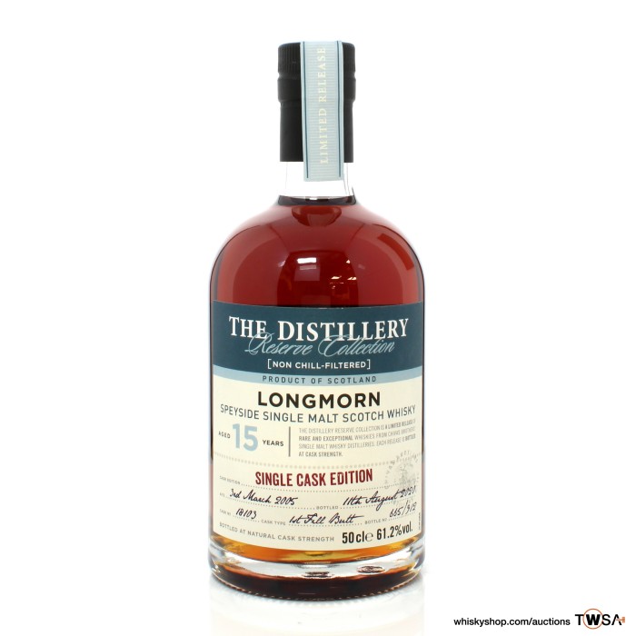 Longmorn 2005 15 Year Old Single Cask #18103 Distillery Reserve Collection