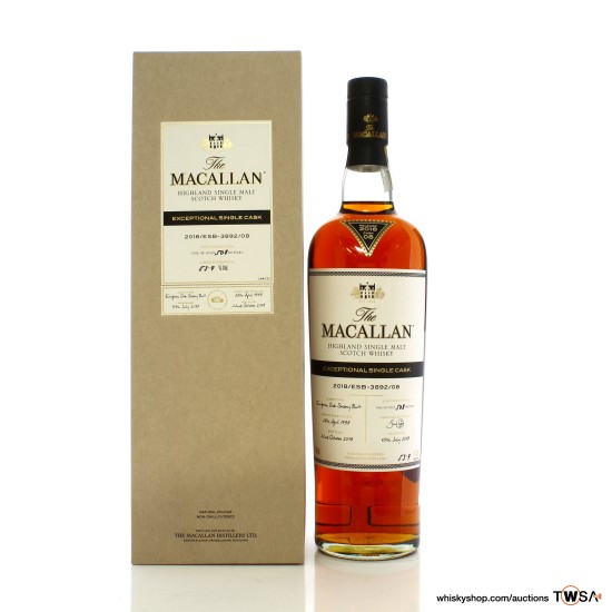 Macallan 1988 30 Year Old Single Cask #3892/08 Exceptional Cask 2018 Release